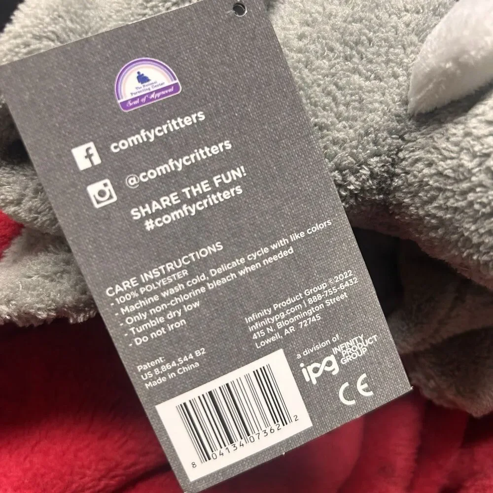 Alabama Crimson Tide Elephant Hooded Blanket ComfyCritters Plush Throw - Picture 8 of 9